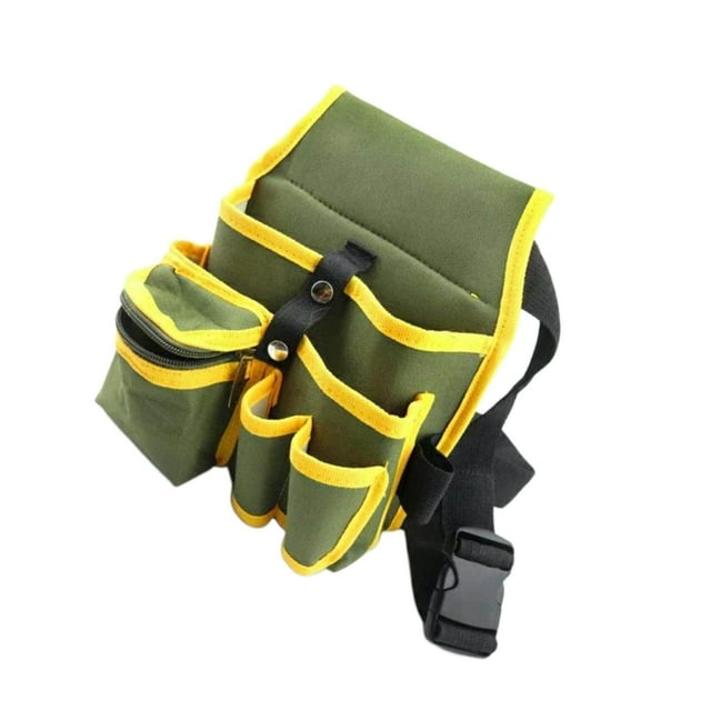 kurtrusly Electrician Tools Belt Storage Bag Waterproof Screwdriver for Gardener Green