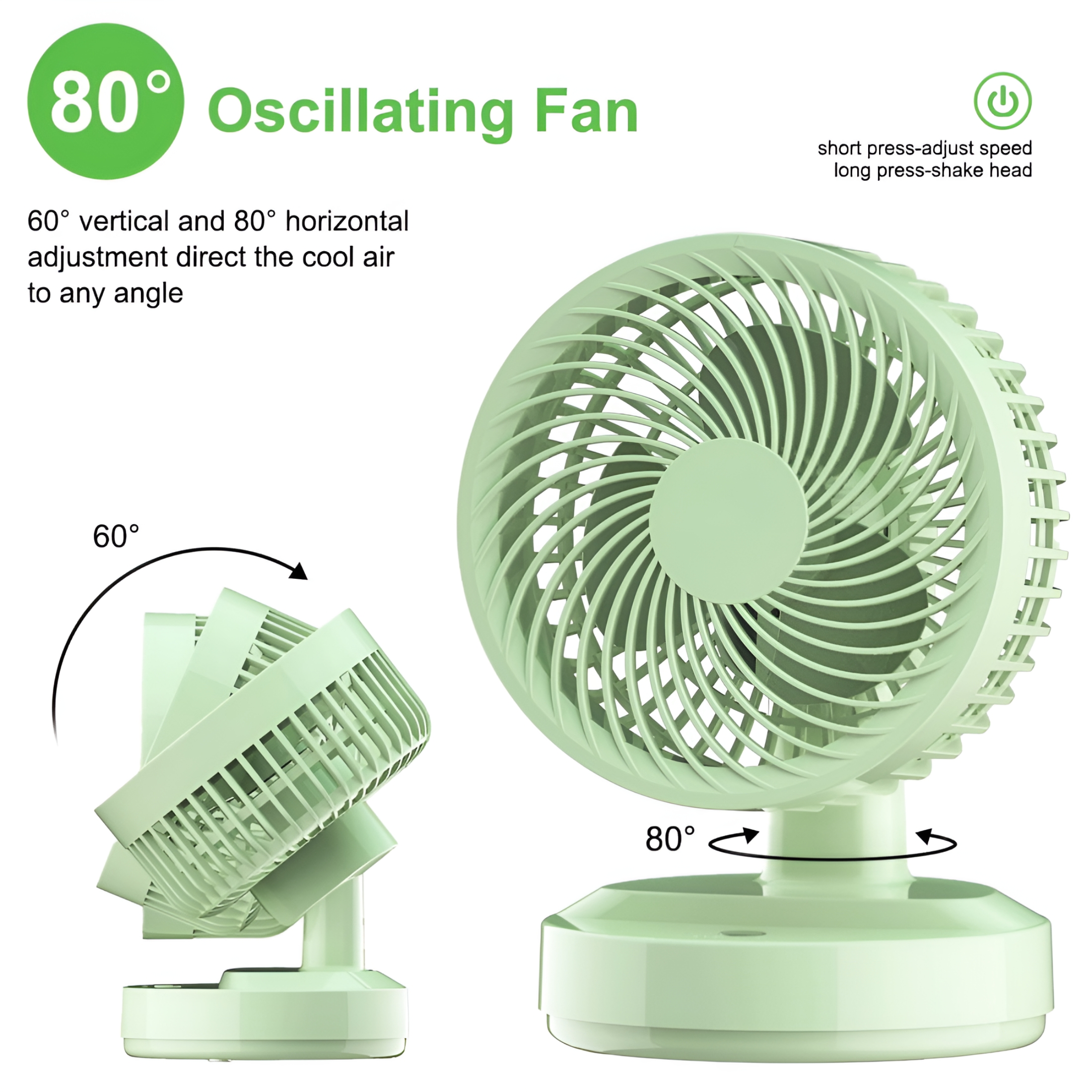 HIBIBUD 2026 New Air Circulator Fan 7" for Home, Office, Bedroom, Kitchen