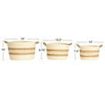 thumbnail image 3 of Household Essentials Handwoven Corded Paper and Cattail Striped Baskets with Handles, Natural, Set of 3, 3 of 5