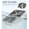 thumbnail image 5 of Stainless Steel Cat Litter Box, 4in Shallow Litter Box for Senior Cats and Kittens, Large Metal Litter Pan Nonstick Odor Control Anti-Corrosion, 5 of 6