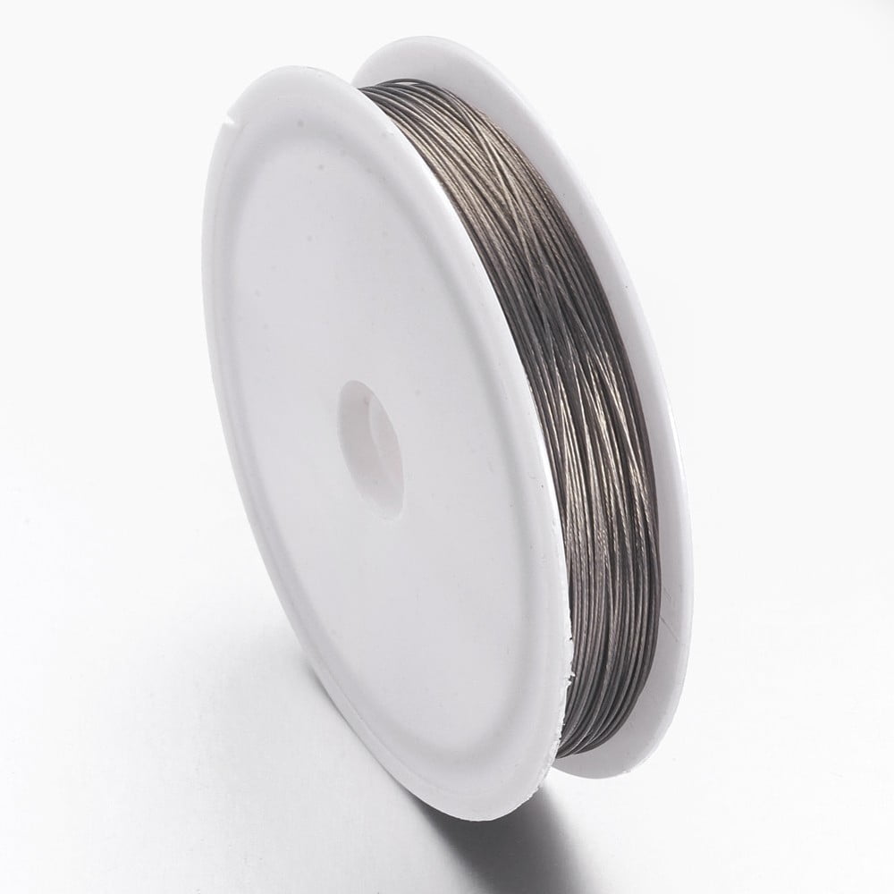 Tiger Tail Wire Nylon-coated Stainless Steel Original Color Wire Raw 25 Gauge(0.45mm) about 164.04 Feet(50m)/roll