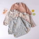 thumbnail image 3 of Delantal para comer para niños, impermeable, con bolsillo, manga larga, babero suave y lavable, conjunto colorido para comer, panda marrón, talla S, de 6 a 12 meses, 3 of 7