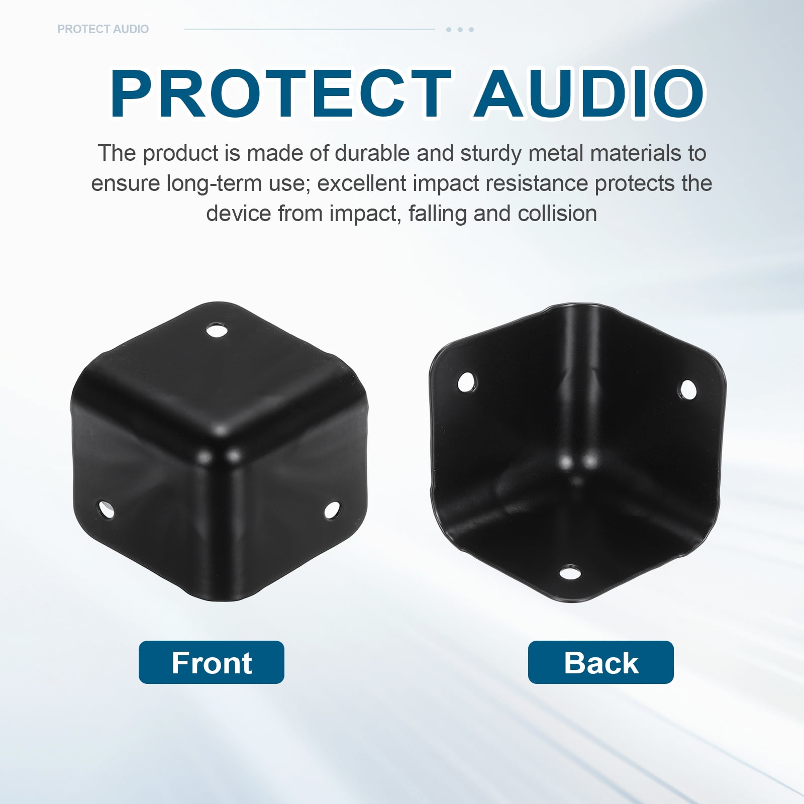 8 Pcs Speaker Cabinet Corners Protector 48x48x48mm Metal Stackable Guard Wrap Angle Case Edge Box Protection