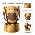 thumbnail image 4 of Cangurera Porta Bebes Cargador Ergonomico Posiciones 0-3años LabG, Amarillo con café oscuro, 4 of 5