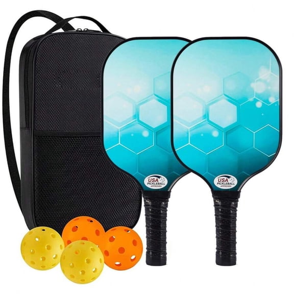 2 Pickleball Paddles 4 Ball With Carry Bag USAPA Approved Fiberglass Surface Pickleball Set With Pickleball Rackets Pickleball Paddles Set ​For Men Women