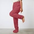 thumbnail image 4 of Women'S Footie Pajama Pants 2026 Winter Warm Soft Plush Pj Pants Lounge Bottoms Sleepwear, 4 of 5