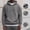 Gray, variant on Lightweight Hoodie Men Fall Winter Fleece Drawstring Oversized Sweatshirts, 2XL