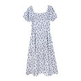 thumbnail image 2 of Robe Maxi pour Femmes Robe Bohème Robe Cottagecore Robe Printemps Été Robe Portefeuille Florale Décontractée Vintage Robe à Encolure Carrée, 2 of 5