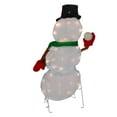 thumbnail image 5 of Northlight Snowman with Snowball Christmas Outdoor Decoration - 24" - White Lights, 5 of 5