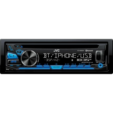 JVC KDSR83BT In-Dash CD- Built-in Bluetooth, USB and Detachable (Best Bluetooth Car Stereo For Iphone)