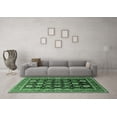 thumbnail image 3 of Ahgly Company Indoor Rectangle Oriental Emerald Green Industrial Area Rugs, 6' x 9', 3 of 4