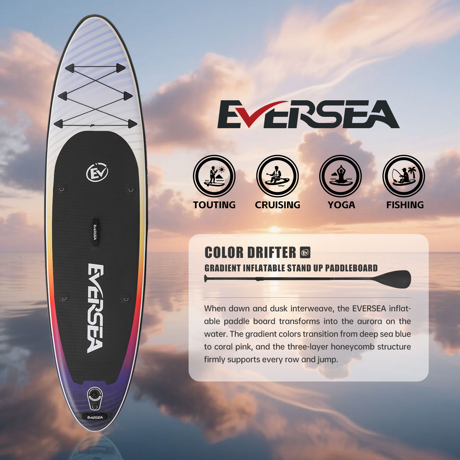 MSEASFREE 10 Ft Inflatable Stand Up Paddle Board photo 7