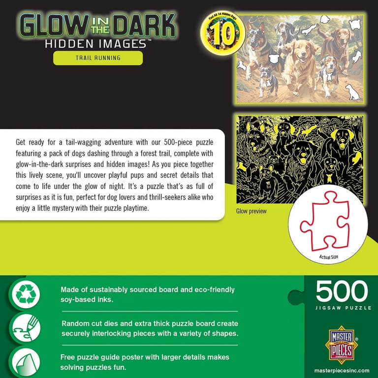 MasterPieces Trail Running Adventure 500 Piece Glow Puzzle photo 4
