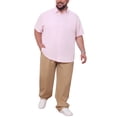 thumbnail image 2 of INSPIRE CHIC Men's Big & Tall with Chest Pocket Button Down Short Sleeve Business Shirts 4XL Pink, 2 of 5