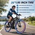 thumbnail image 5 of ZNH 500W Class 2 Electric Bike for Adults, 26", Removable 374.4Wh Lithium-Ion Battery, 20MPH Top Speed, Front Suspension, UL 2849 Certified, 5 of 13