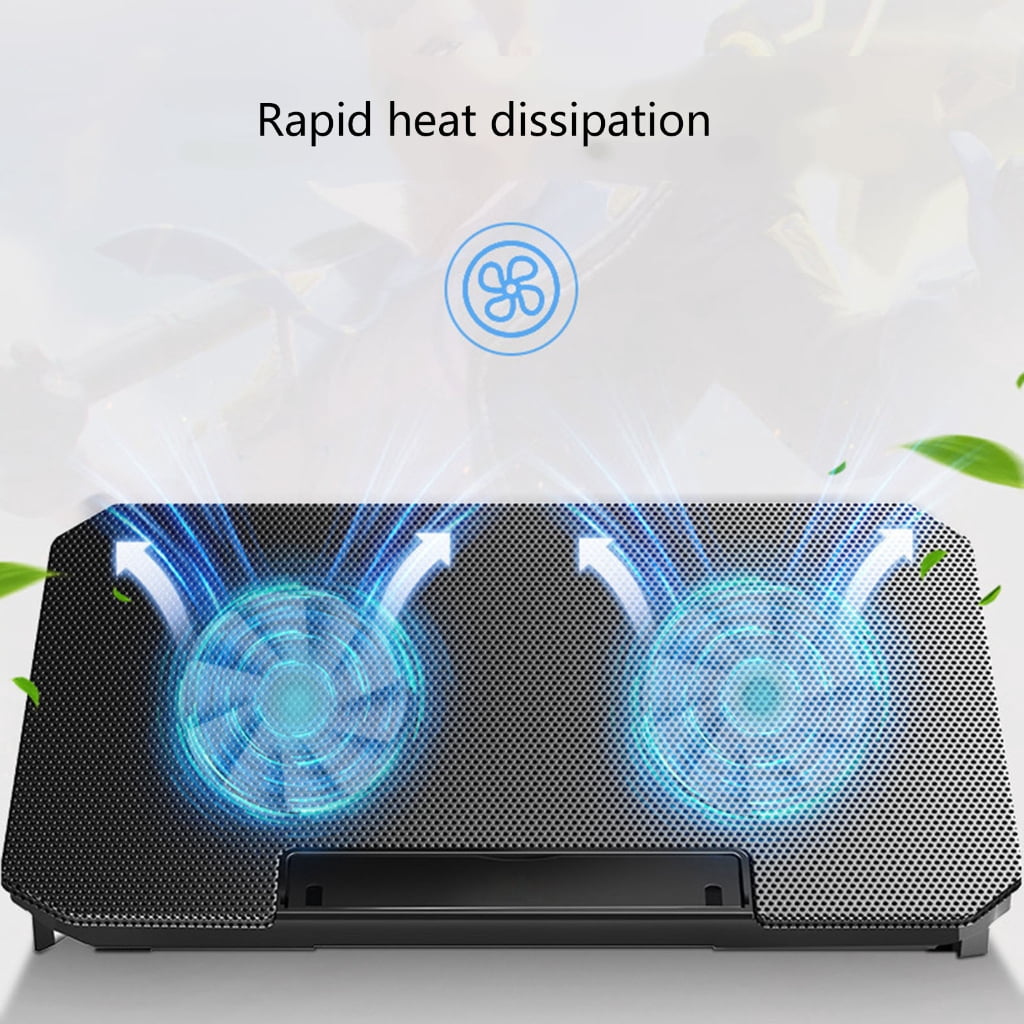 WINDLAND Foldable Adjustable Laptop Cooling Pad with 2 Quiet Fan For Notebook Adjustable