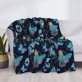 thumbnail image 3 of Naloa Blue Butterfly Flannel Blankets - Thick and Warm Blanket for Winter, Soft Fuzzy Plush King Blanket for All Seasons80"x60", 3 of 6