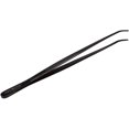 thumbnail image 3 of O'Creme Stainless Steel Precision Kitchen Tweezer Tongs with Serrated Tips for Gripping 10" Curved, Black, 3 of 3