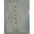 thumbnail image 1 of Kmbangi Combinaison Rayée pour Bébé Sans Manches Col Rond Été Vêtements pour Filles Garçons 0-24M, 1 of 2