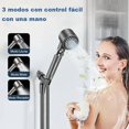 thumbnail image 2 of Ducha de Masaje Multifuncional 4 en 1 | Cabezal de Mano Alta Presión | 3 Configuraciones | 5 Filtros Anti-Calcáreo | Manguera 120cm, 2 of 5