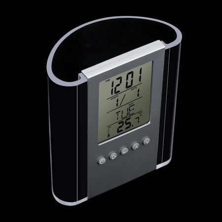 52mm (2") Hour Meter Clock Gauge - 12-Hour Format, 9-32V DC, Red Backlight For Car, Boat, Machinery