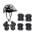thumbnail image 1 of 7 unids/set casco de bicicleta para niños con rodilleras, coderas, muñequeras, equipo para patinaje en línea Negro, 1 of 8