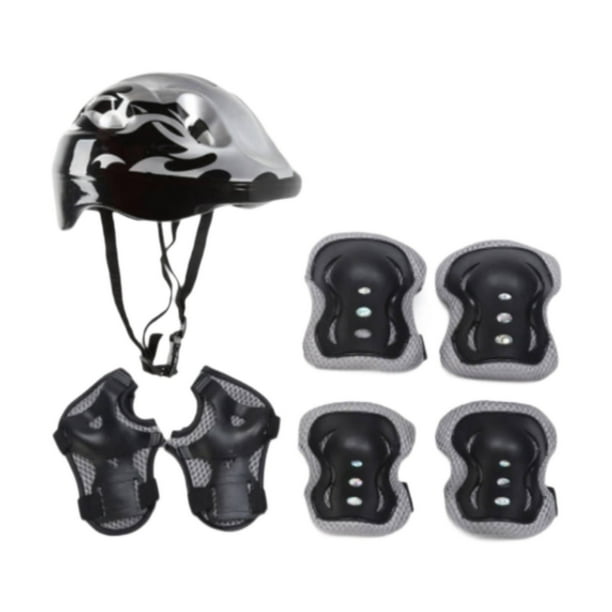 Casco de bicicleta para niños, casco de ciclismo, casco de patinaje ligero que absorbe , casco de monopatín para adolescentes para patinaje Negro