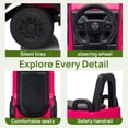 thumbnail image 5 of Track Seven Ride-On Push Car for Toddlers, Licensed Mercedes-Benz Unimog Sliding Car w/Steering Wheel, Under Seat Storage, Foot-to-Floor Ride On Toy for Boys & Girls Aged 1-3 Years, Pink, 5 of 8