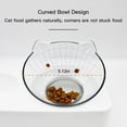 thumbnail image 2 of Comederos pequeños blancos para gatos, comedero elevado para gatos, comedero antivómitos inclinable de 15°, bebedero con dispensador automático de agua para gatos y cachorros., 2 of 5