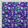 thumbnail image 4 of oneOone Polyester Spandex Purplish Blue Fabric Halloween Diy Clothing Quilting Fabric Print Fabric By Yard 56 Inch Wide, 4 of 4