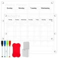 thumbnail image 2 of EIMELI Acrylique Calendrier Magnétique Tableau de Planification Transparent Calendrier d'Effacement à Sec avec 4 Marqueurs Stylo Titulaire Gomme Réutilisable Planificateur Hebdomadaire Mensuel pour la Maison de Bureau, 2 of 8
