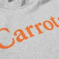 thumbnail image 5 of Carrots By Anwar Carrots Men's Classic Logo Wordmark Hoodie Sweatshirt (Small, Heather Grey), 5 of 6