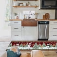 thumbnail image 3 of Kitchen Rugs and Mats Set of 1 Christmas Snowman Xmas Tree Farmhouse Red Plaid Kitchen Sink Mat,Non-Slip Area Runner Rug,Washable Floor Mat for Home Dining Room Office 15"x47", 3 of 6
