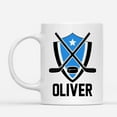 thumbnail image 2 of Custom Mugs Ice-Hockey Dads Hockey Player Goalie Husband Uncle Mens Custom Name Gifts for Oliver Father's Day Ceramic Coffee 11oz 15oz Mug, 2 of 7