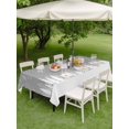 thumbnail image 3 of Outdoor Tablecloth with Umbrella Hole and Zipper, Grey Christmas Rectangle Table Cloth 60x102 Inch Waterproof Tablecloth, Vintage Farmhouse Pine Tree Snowflakes Picnic Table Cover for Patio Camping, 3 of 7