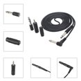 thumbnail image 3 of 3M/ 10 Feet Instrument Guitar Audio Cable 1/4-Inch 6.35mm Straight to Right Angle Plug Black, 3 of 8