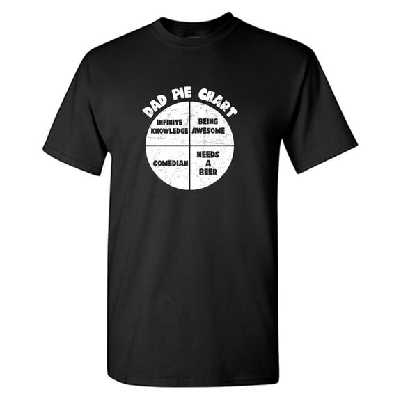 Dad Pie Chart Sarcastic Humor Graphic Tees Gift For Mens Novelty Funny T Shirt