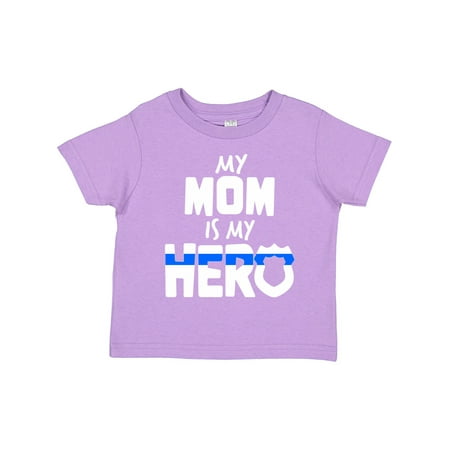 

Inktastic My Mom is My Hero Police Officer Family Gift Toddler Boy or Toddler Girl T-Shirt