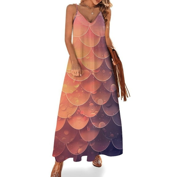 Mermaid Fish Scales Sleeveless Dress for Women Clothing Female Women's Summer Skirt