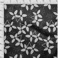 thumbnail image 4 of oneOone Silk Tabby Navy Gray Fabric Asian Block Floral Sewing Material Print Fabric By The Yard 42 Inch Wide, 4 of 4