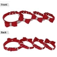 thumbnail image 5 of Didog Rhinestone Bling Leather Dog & Cat Collar - Flocking Sparkly Crystal Diamonds Studded - Cute Double Bowknot for Pet Show & Daily Walking, 5 of 5