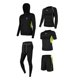 thumbnail image 2 of Chándal transpirable para hombre 5Pcs / Set Chándal para Hombre de Secado Gimnasio Atlético Fútbol de Compresión - Negro M Verde m Magideal Chándal transpirable para hombre, 2 of 7