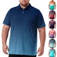 thumbnail image 2 of BRANROY Men's Big and Tall Polo - Fade Print UPF 50+ Mens Golf Shirts Short Sleeve, Collared Casual Work Shirts & Breathable Polo Shirts - Perfect for Outdoor & Course,Green,5XL, 2 of 8