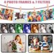 thumbnail image 4 of Cámara para niños: mini cámara digital recargable, videocámara fotográfica, regalo para niñas y niños de 3 a 12 años, con tarjeta 32G/1080P HD/funda de silicona resistente a los golpes, 4 of 5
