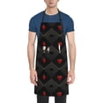 thumbnail image 2 of Bingfone Red Poker Apron Gifts For Men, Women Professional Grade Chef Apron For Kitchen,Bbq & Grill, 2 of 8
