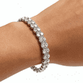 thumbnail image 6 of Minimalist Roman Crystal Bracelet Sparkling Rhinestone-Embellished Bangle, 6 of 6