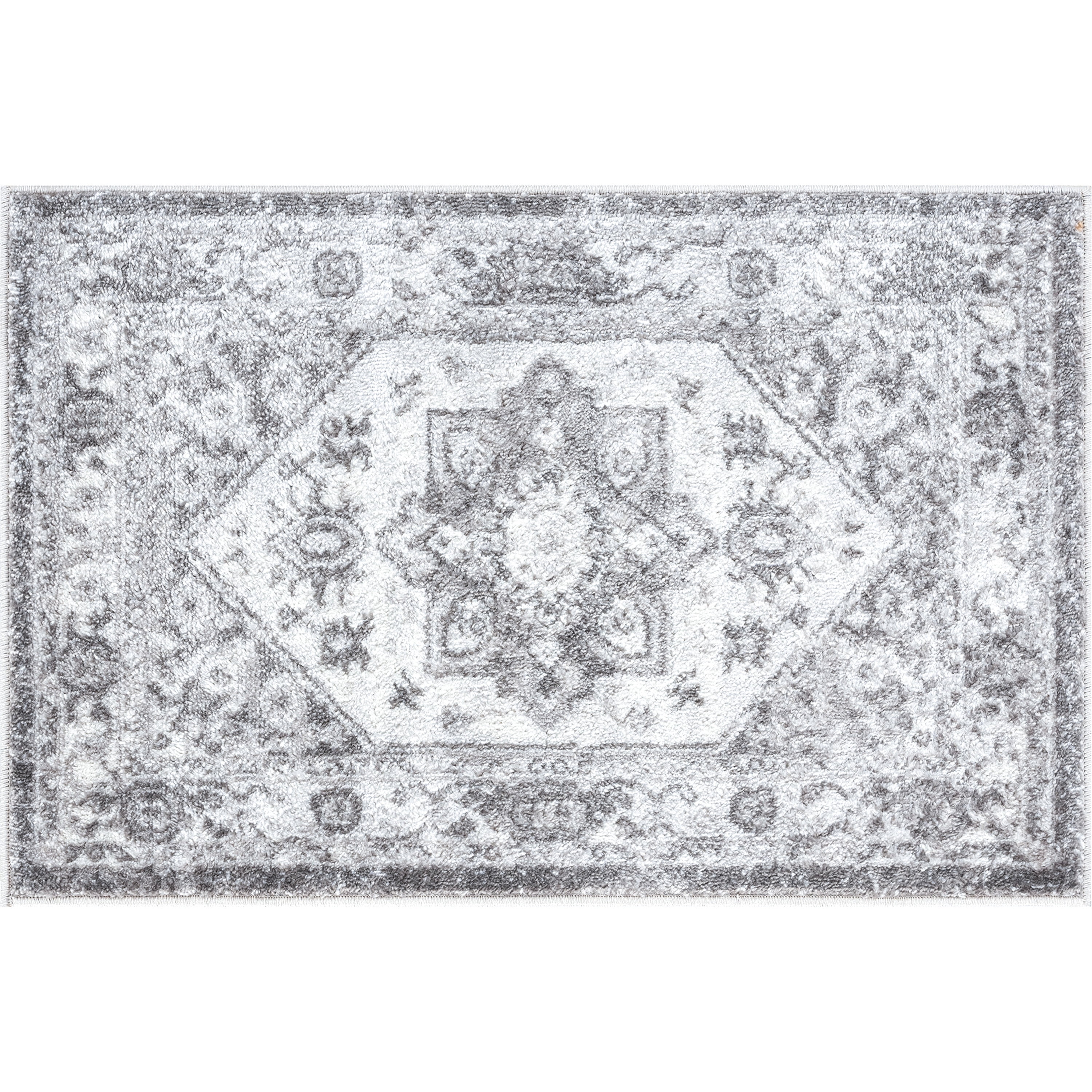 2x3 Modern Gray Small Area Rug, Throw Mat for Indoor Entry | Ideal for Kitchen or Bathroom Rugs 2' x 3'