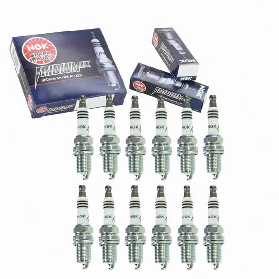 12 pc NGK Iridium IX Spark Plugs compatible with Mercedes-Benz E320 3.2L V6 1998-2005