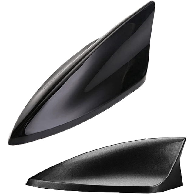 Antena de tiburón, (negra) Antena de aleta de tiburón, Antena de coche, Antena universal para coche, Antena FM/AM, Fabricada en ABS, Señal mejorada, Resistente al agua y al polvo
