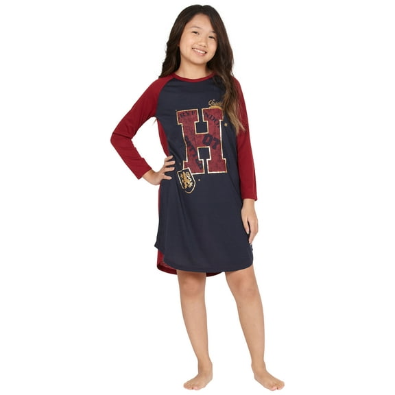Harry Potter 'H is For Harry' Varsity Raglan Nightgown (Little Girls & Big Girls)